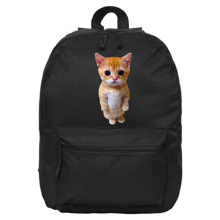 El Gato Meme Sad Crying Cat Munchkin Kitty Meme Trendy 16 in Basic Backpack