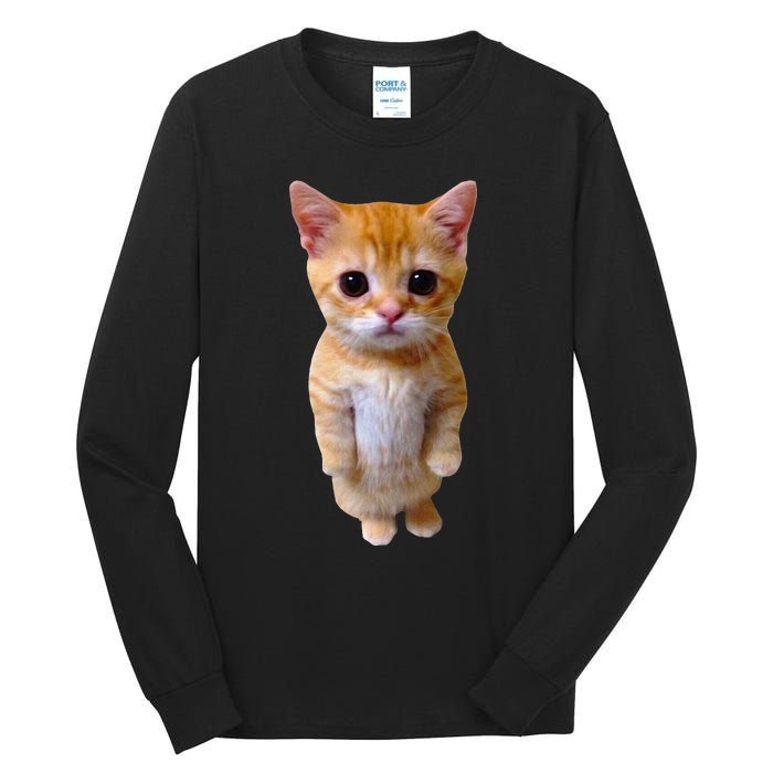 El Gato Meme Sad Crying Cat Munchkin Kitty Meme Trendy Tall Long Sleeve T-Shirt