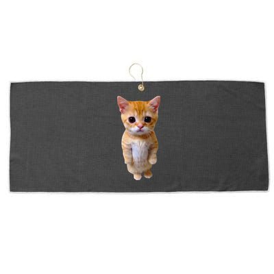 El Gato Meme Sad Crying Cat Munchkin Kitty Meme Trendy Large Microfiber Waffle Golf Towel