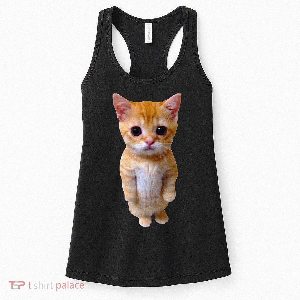 El Gato Meme Sad Crying Cat Munchkin Kitty Meme Trendy Womens Tank Top