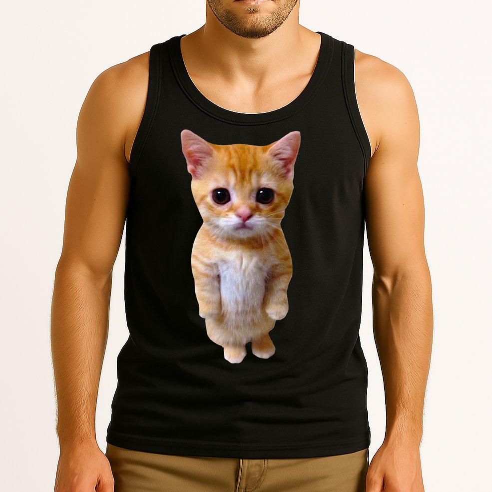 El Gato Meme Sad Crying Cat Munchkin Kitty Meme Trendy Tank Top