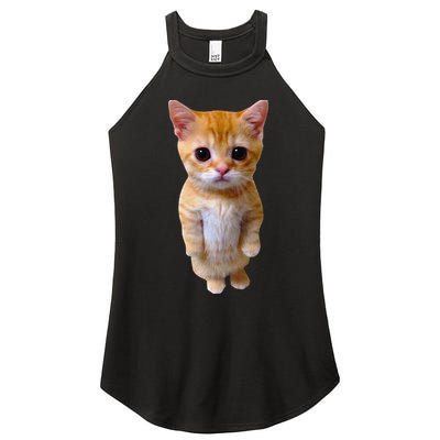 El Gato Meme Sad Crying Cat Munchkin Kitty Meme Trendy Women's Perfect Tri Rocker Tank