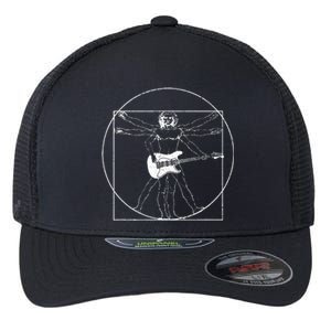 Electric Guitar Musician Gift Da Vinci Drawing Flexfit Unipanel Trucker Cap