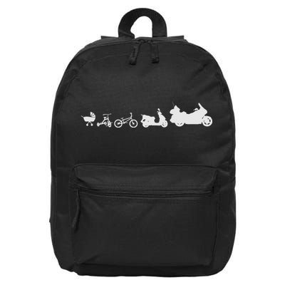 Evolution Goldwing Motorcycle Gift For Motorcyclist Biker 16 in Basic Backpack