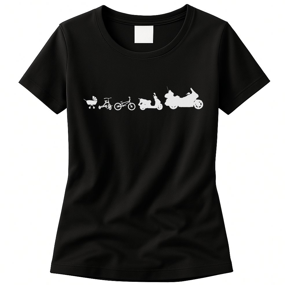 Evolution Goldwing Motorcycle Gift For Motorcyclist Biker Womens T-Shirt