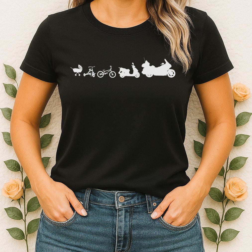 Evolution Goldwing Motorcycle Gift For Motorcyclist Biker Womens T-Shirt