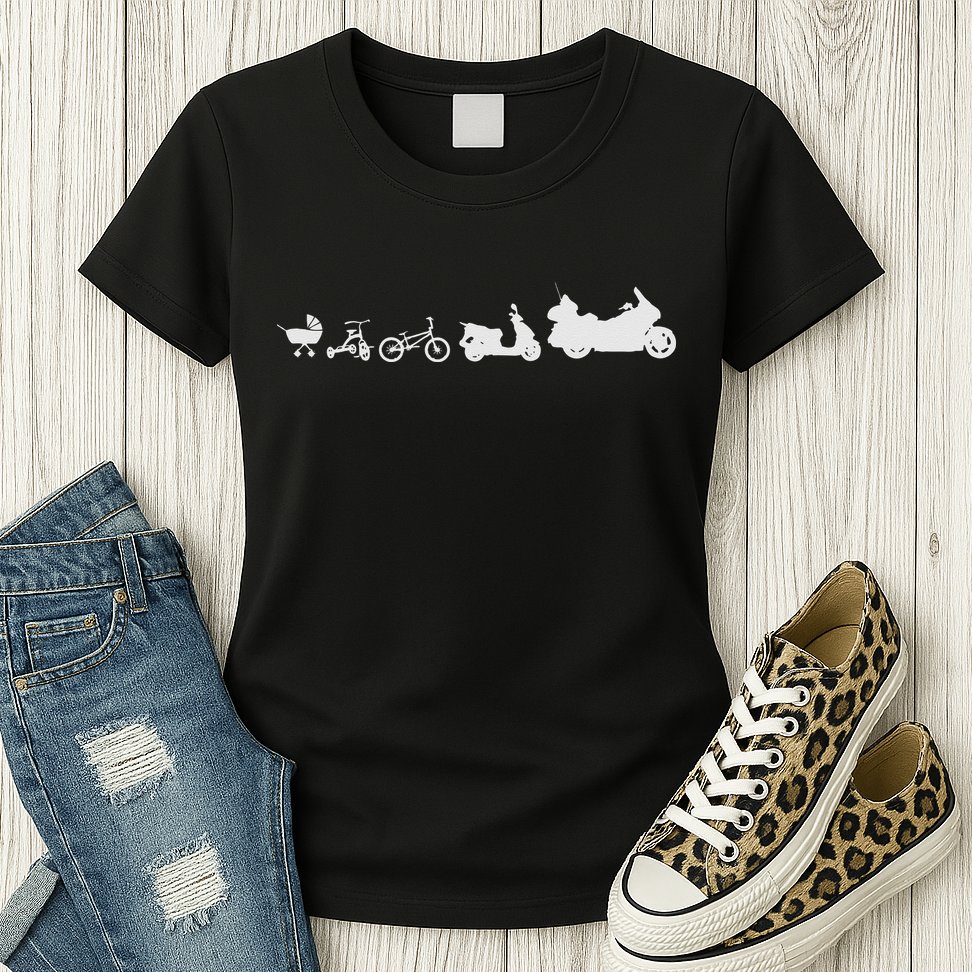 Evolution Goldwing Motorcycle Gift For Motorcyclist Biker Womens T-Shirt