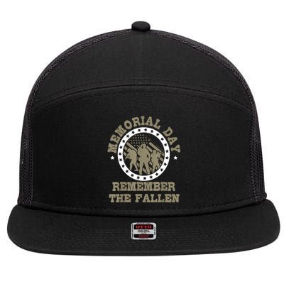 Eternal Gratitude Memorial Day TributeRemember The Fallen 7 Panel Mesh Trucker Snapback Hat