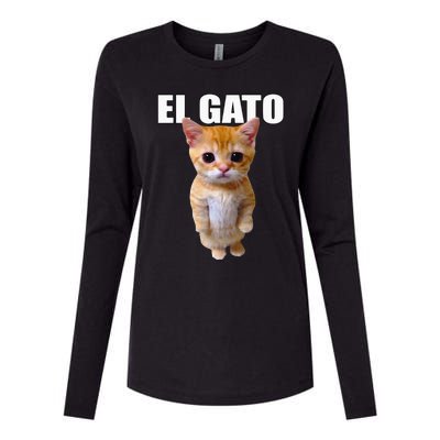 El Gato Meme Sad Crying Cat Munchkin Kitty Meme Trendy Womens Cotton Relaxed Long Sleeve T-Shirt