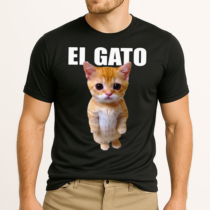 El Gato Meme Sad Crying Cat Munchkin Kitty Meme Trendy Cooling Performance Crew T-Shirt