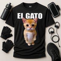 El Gato Meme Sad Crying Cat Munchkin Kitty Meme Trendy Cooling Performance Crew T-Shirt