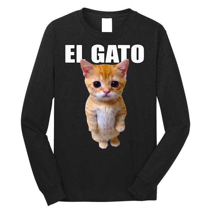El Gato Meme Sad Crying Cat Munchkin Kitty Meme Trendy Long Sleeve Shirt