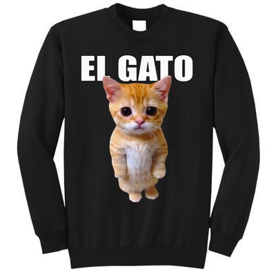El Gato Meme Sad Crying Cat Munchkin Kitty Meme Trendy Sweatshirt