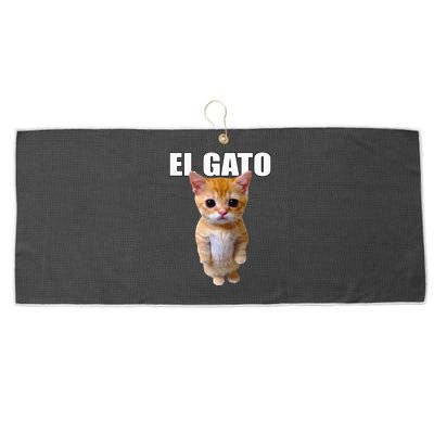 El Gato Meme Sad Crying Cat Munchkin Kitty Meme Trendy Large Microfiber Waffle Golf Towel