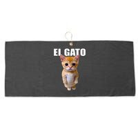 El Gato Meme Sad Crying Cat Munchkin Kitty Meme Trendy Large Microfiber Waffle Golf Towel