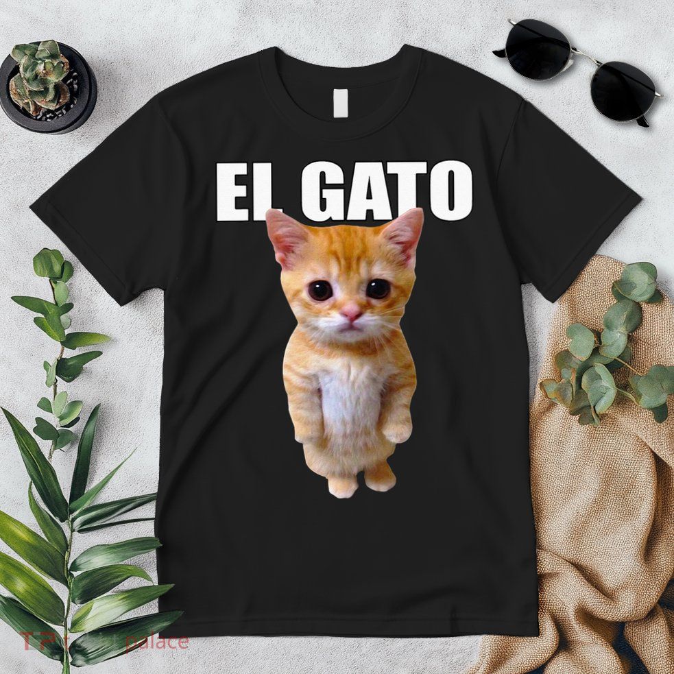 El Gato Meme Sad Crying Cat Munchkin Kitty Meme Trendy Premium T-Shirt