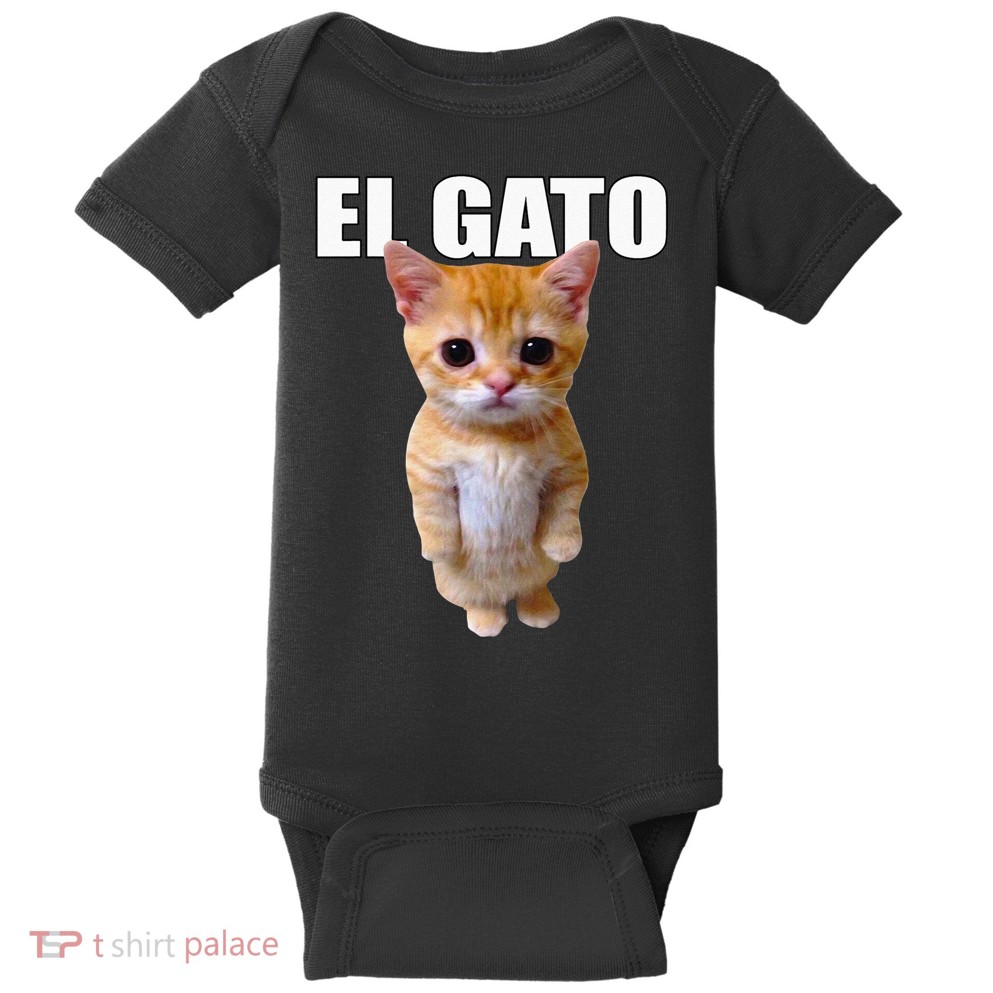 El Gato Meme Sad Crying Cat Munchkin Kitty Meme Trendy Baby Bodysuit