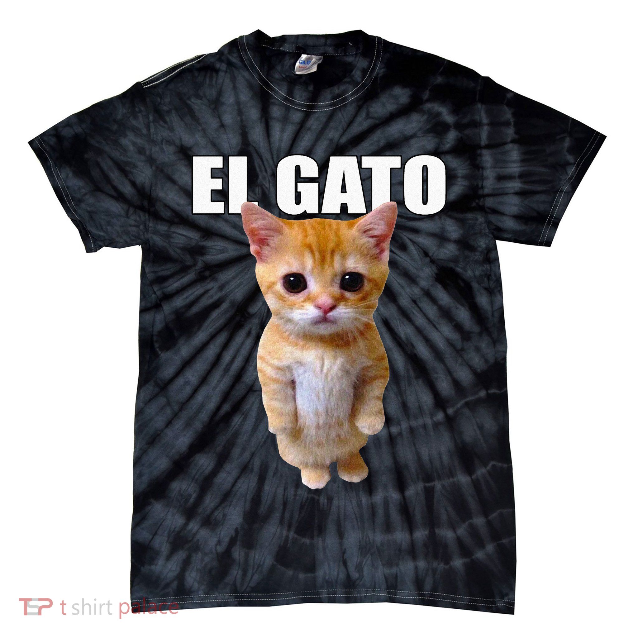 El Gato Meme Sad Crying Cat Munchkin Kitty Meme Trendy Tie-Dye T-Shirt