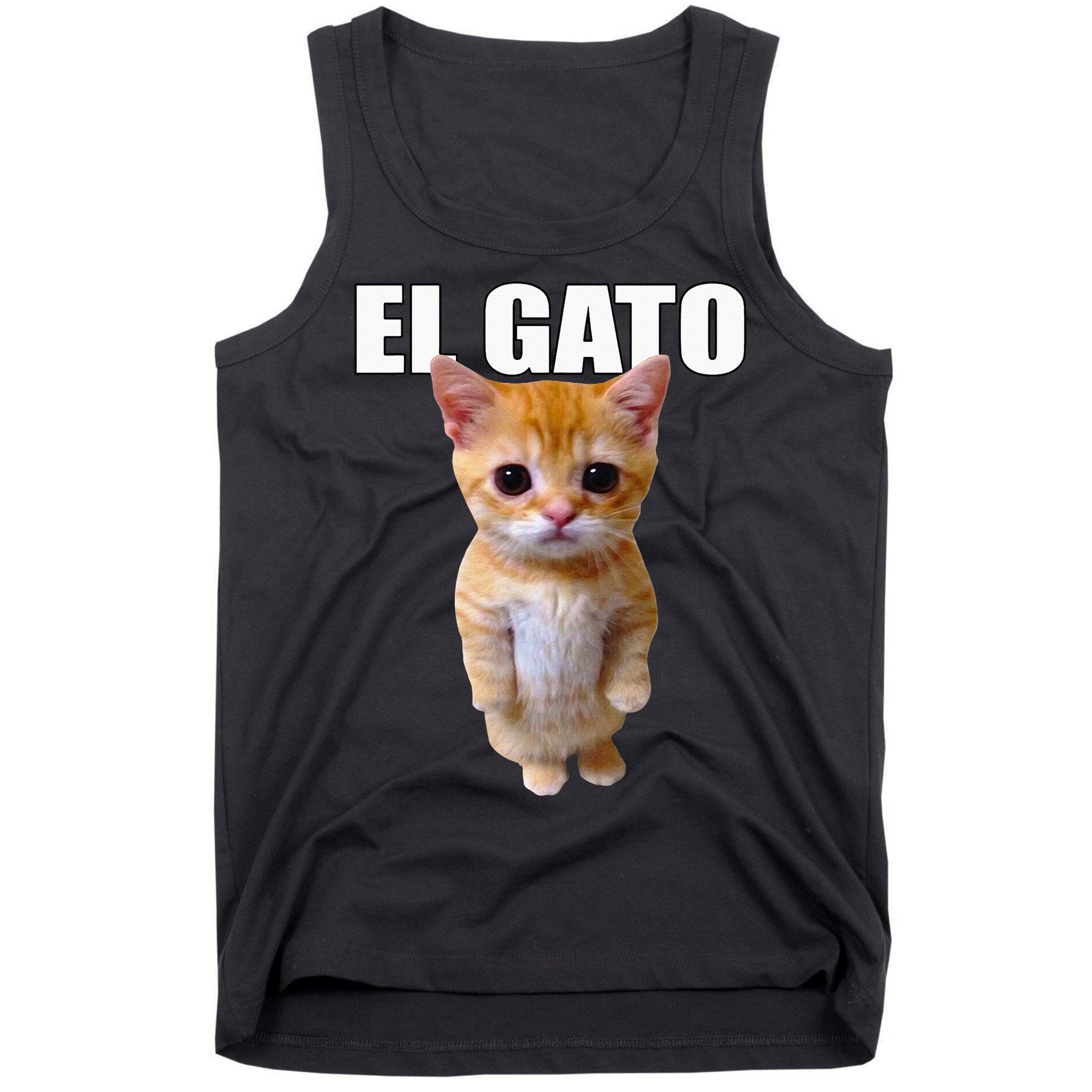 El Gato Meme Sad Crying Cat Munchkin Kitty Meme Trendy Tank Top