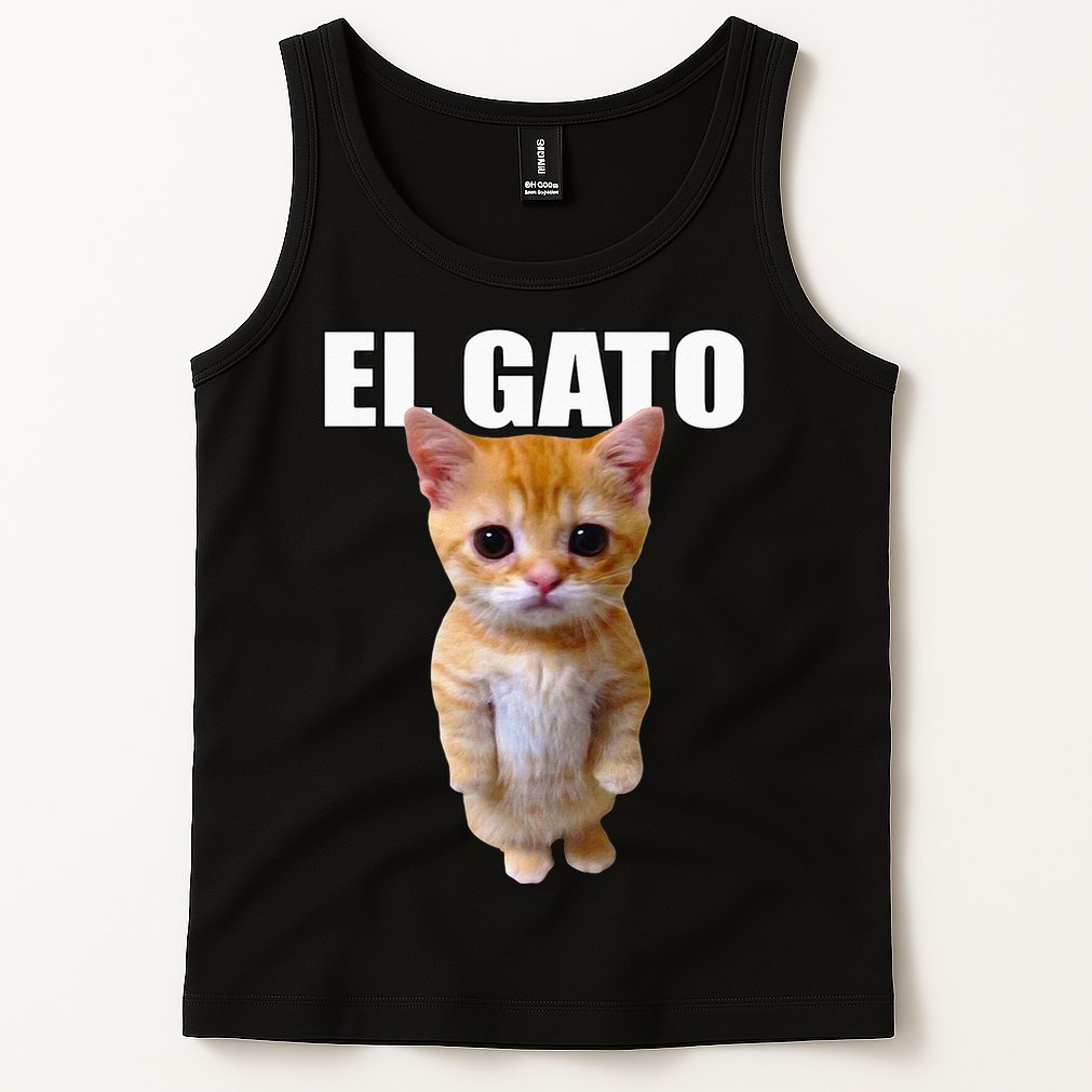 El Gato Meme Sad Crying Cat Munchkin Kitty Meme Trendy Tank Top