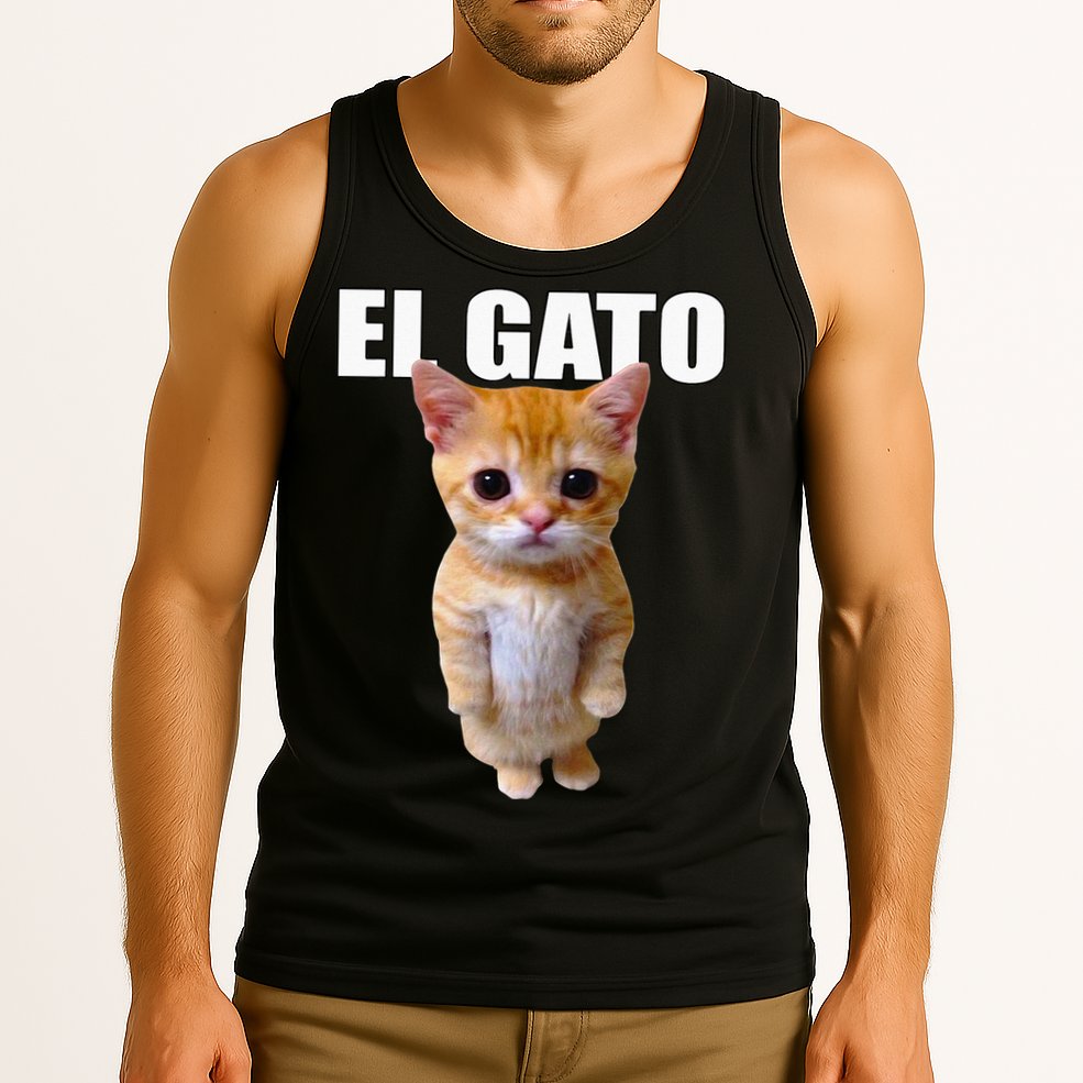 El Gato Meme Sad Crying Cat Munchkin Kitty Meme Trendy Tank Top