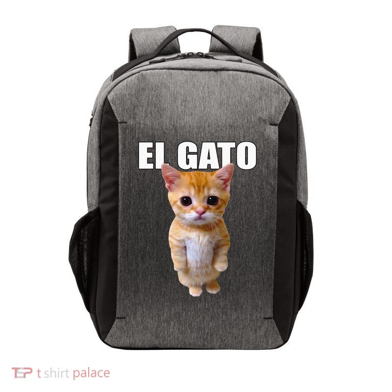El Gato Meme Sad Crying Cat Munchkin Kitty Meme Trendy Vector Backpack