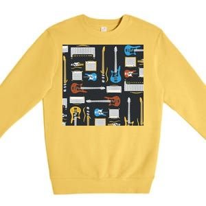 Electric Guitar Musical Premium Crewneck Sweatshirt