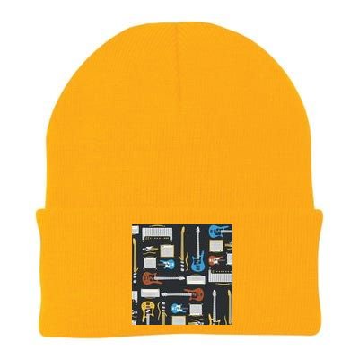 Electric Guitar Musical Knit Cap Winter Beanie