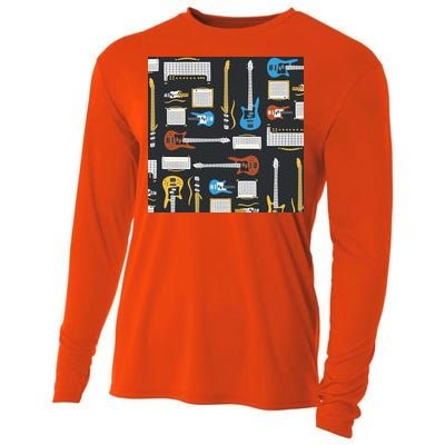 Electric Guitar Musical Cooling Performance Long Sleeve Crew