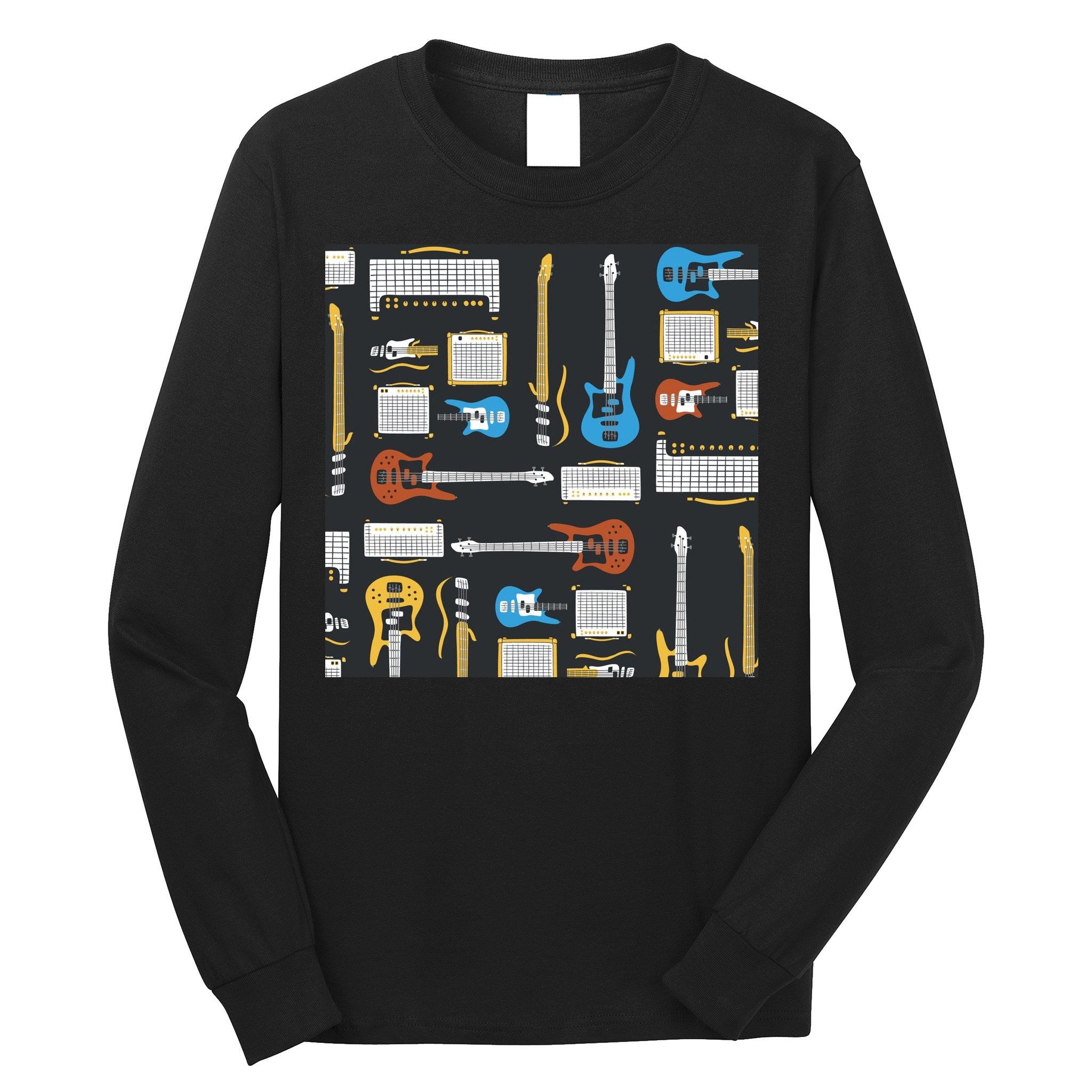 Electric Guitar Musical Long Sleeve Shirt