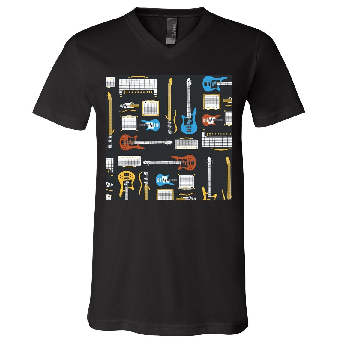 Electric Guitar Musical V-Neck T-Shirt