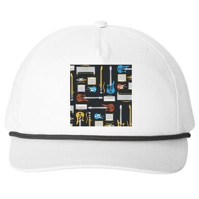 Electric Guitar Musical Snapback Five-Panel Rope Hat