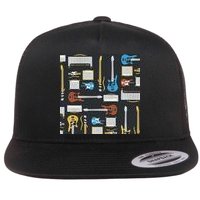 Electric Guitar Musical Flatbill Hat
