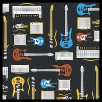Electric Guitar Musical Flatbill Hat