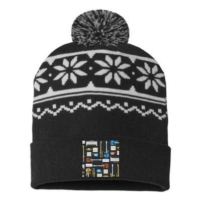 Electric Guitar Musical USA-Made Snowflake Beanie