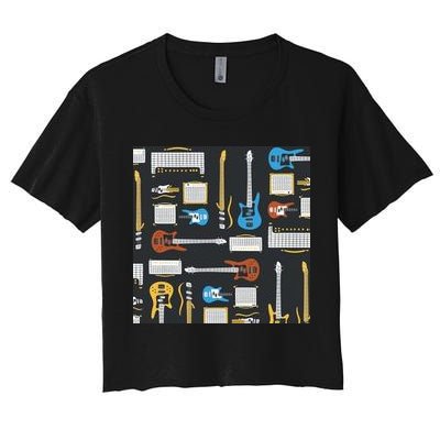 Electric Guitar Musical Crop Top