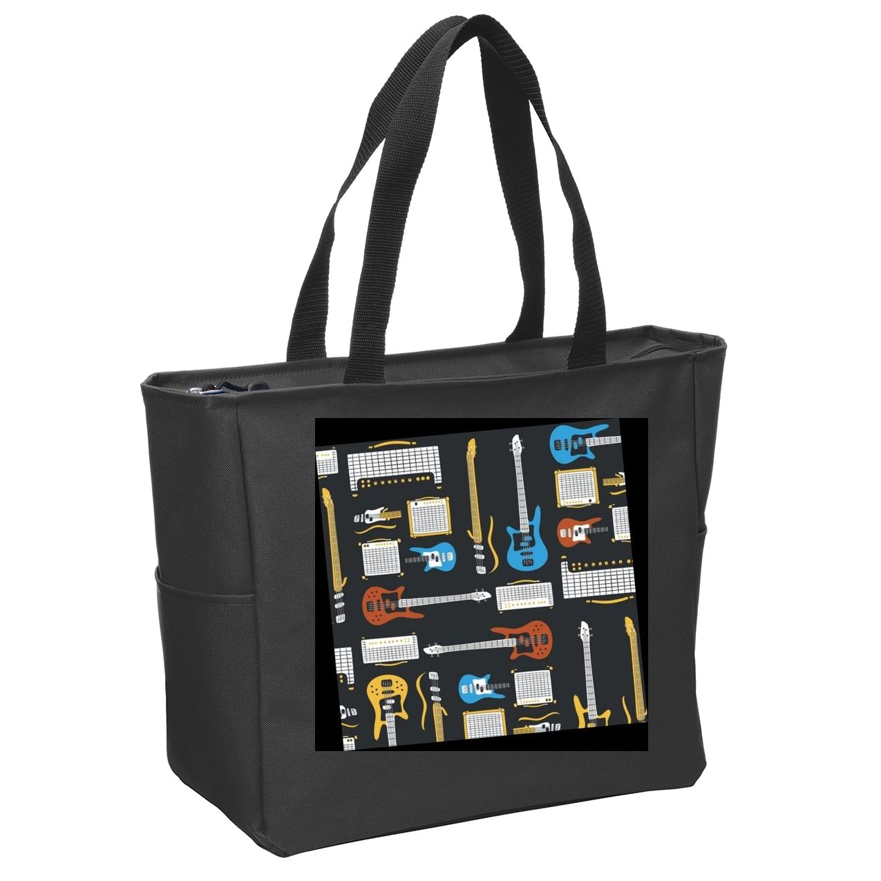 Electric Guitar Musical Zip Tote Bag