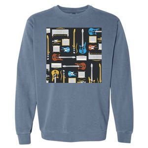 Electric Guitar Musical Garment-Dyed Sweatshirt