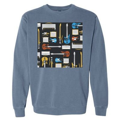 Electric Guitar Musical Garment-Dyed Sweatshirt