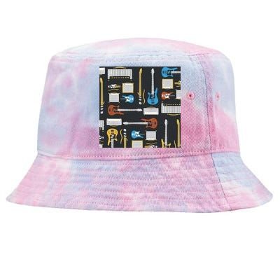 Electric Guitar Musical Tie-Dyed Bucket Hat