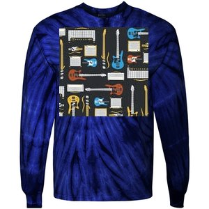 Electric Guitar Musical Tie-Dye Long Sleeve Shirt