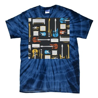 Electric Guitar Musical Tie-Dye T-Shirt