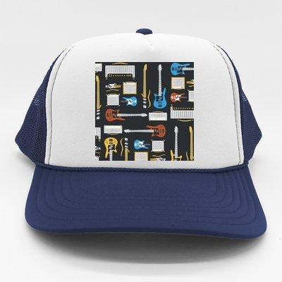 Electric Guitar Musical Trucker Hat