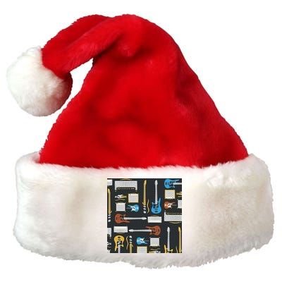 Electric Guitar Musical Premium Christmas Santa Hat