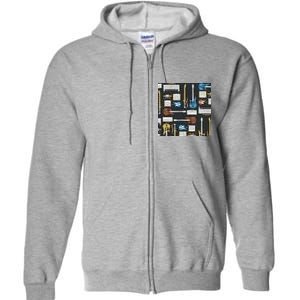 Electric Guitar Musical Full Zip Hoodie