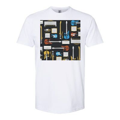 Electric Guitar Musical Softstyle CVC T-Shirt