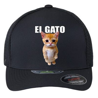 El Gato Meme Sad Crying Cat Munchkin Kitty Meme Trendy Flexfit Unipanel Trucker Cap