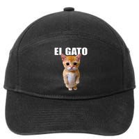 El Gato Meme Sad Crying Cat Munchkin Kitty Meme Trendy 7-Panel Snapback Hat