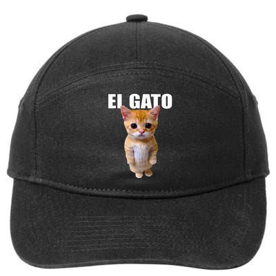 El Gato Meme Sad Crying Cat Munchkin Kitty Meme Trendy 7-Panel Snapback Hat