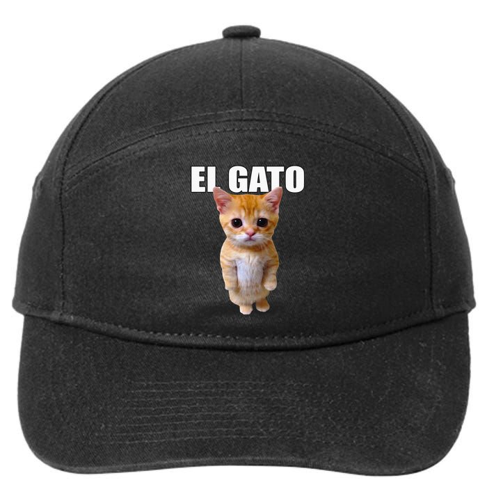 El Gato Meme Sad Crying Cat Munchkin Kitty Meme Trendy 7-Panel Snapback Hat